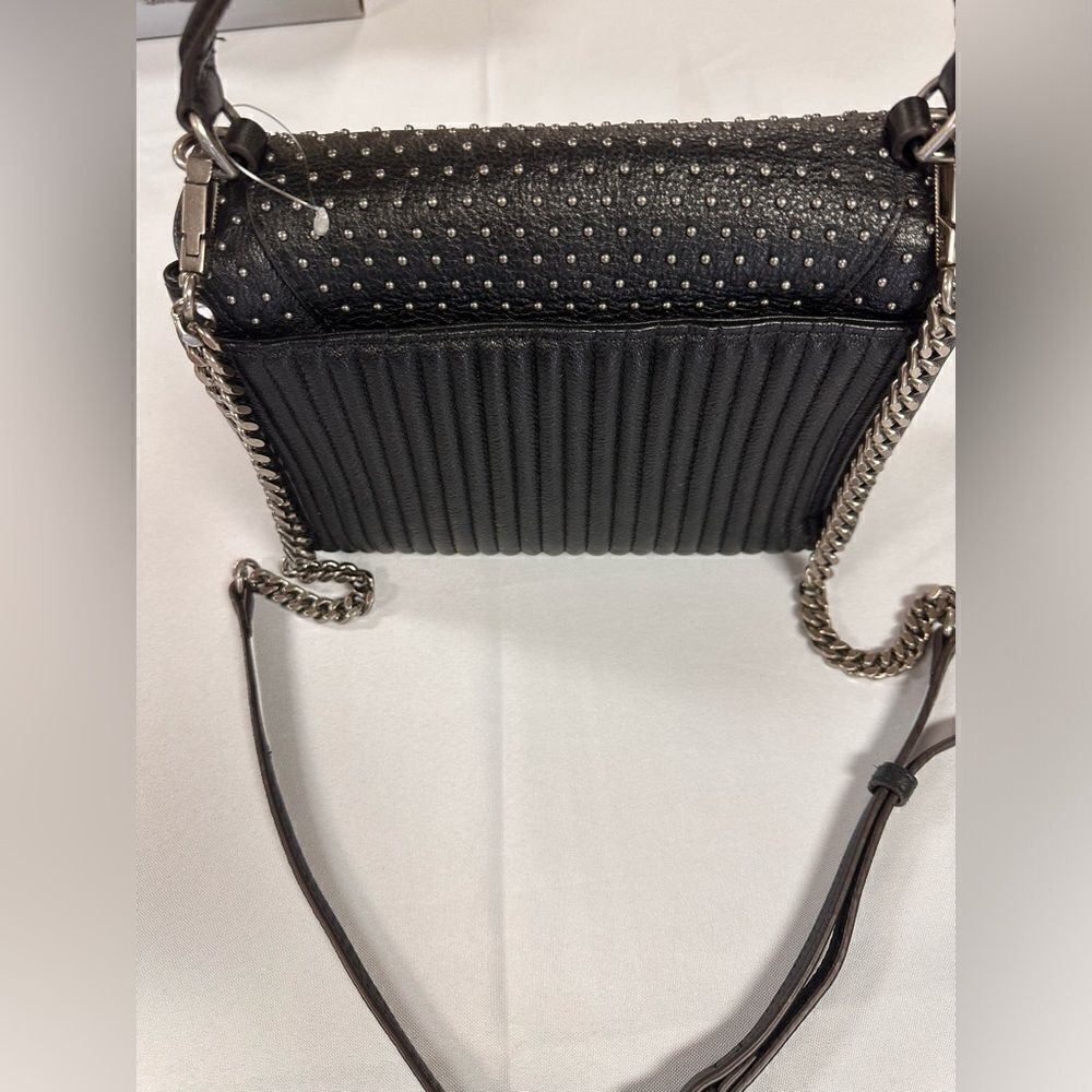 AIMEE KESTENBERG BLACK AND SILVER
CROSSBODY LEATHER HANDBAG - Picture 3 of 6